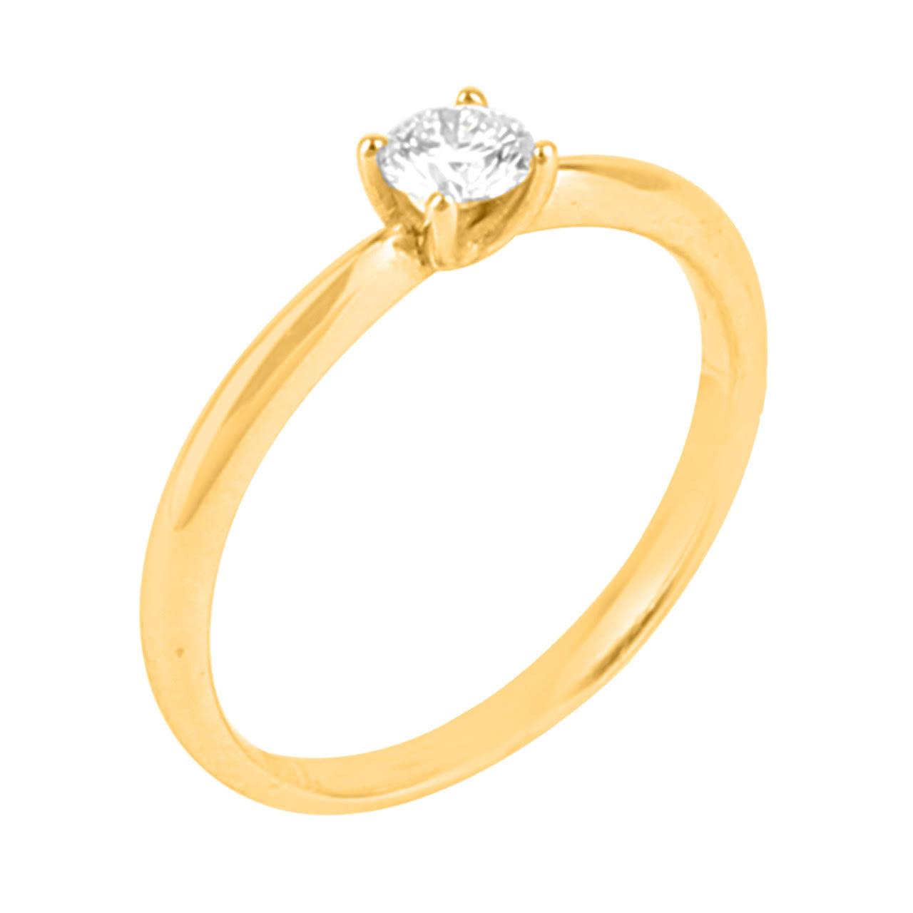 Grace solitaire ring i 14 karat guld med diamant fra Byfrisenholm