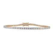 Klassisk tennisarmbånd i 9 karat guld med 1,00 ct diamanter fra Byfrisenholm