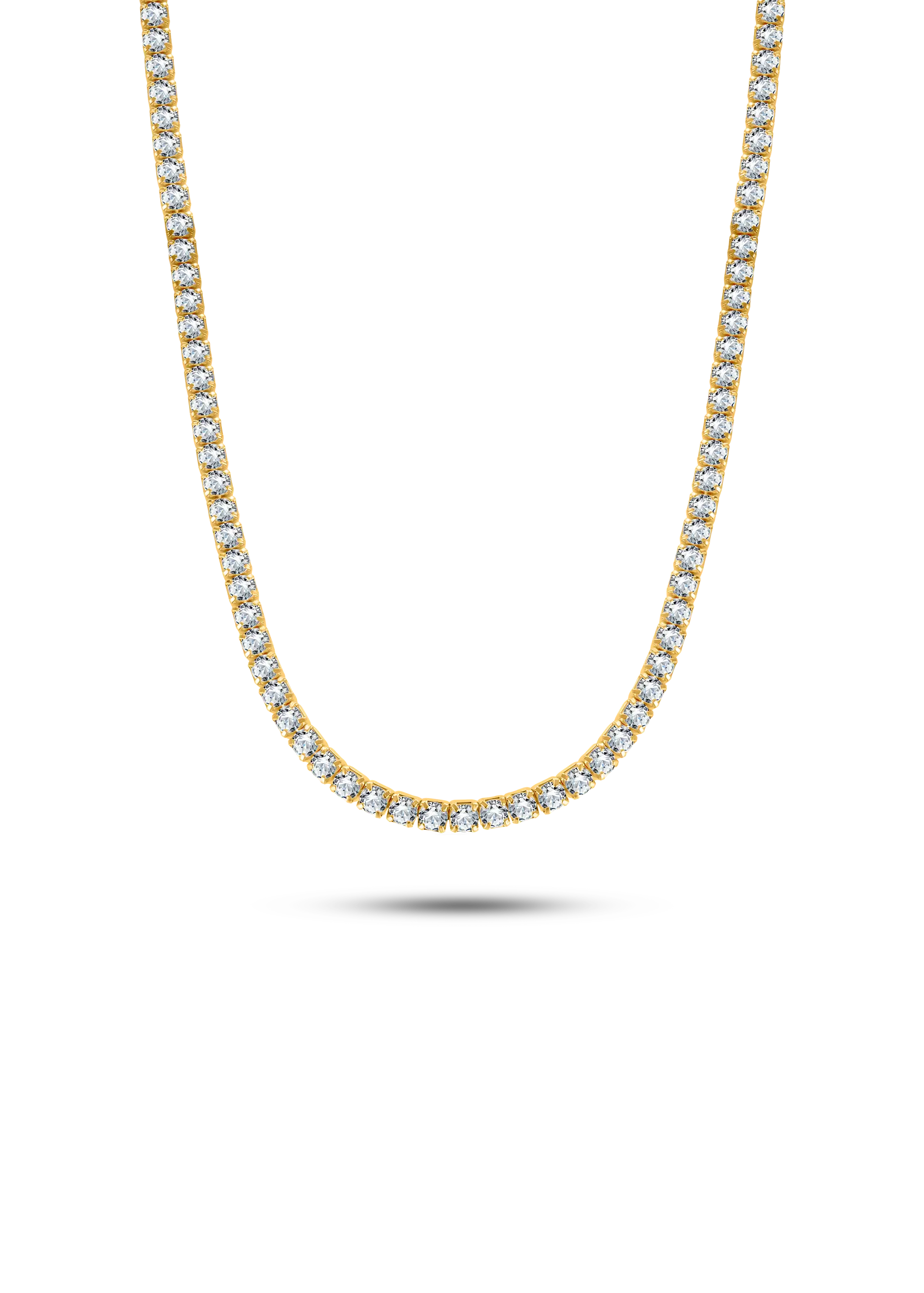 Linéa Necklace forgyldt halskæde med zirkonia-sten fra RAHSTRÖM